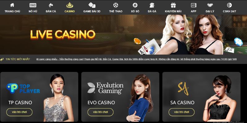 Sòng bạc Casino đặc sắc với đa dạng game cược